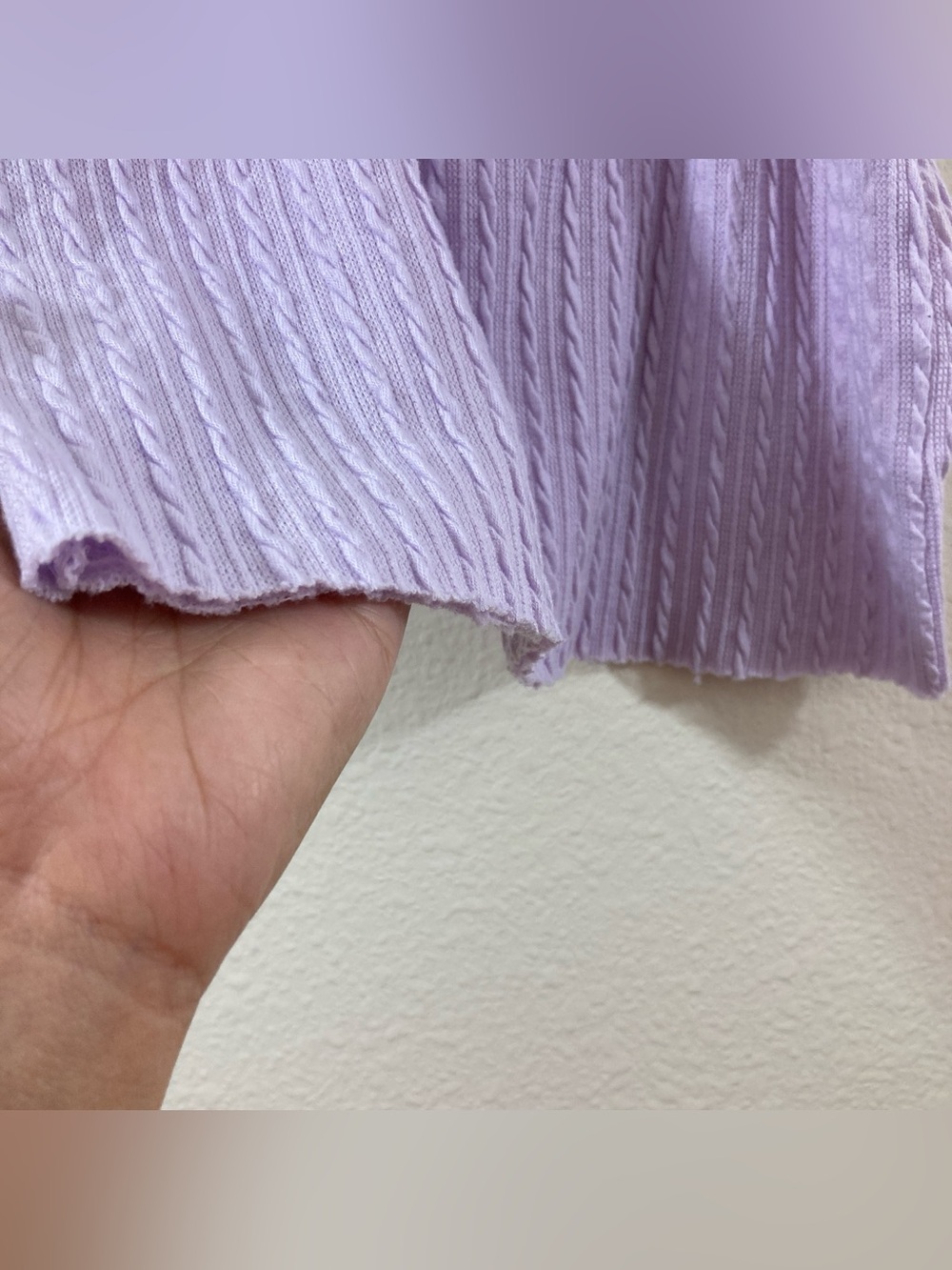 Arizona Jean Company Lilac Racerback Crop Tank XS Raw Hem - Picture 4 of 7